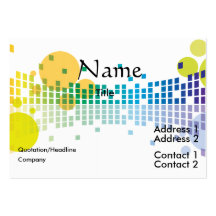 rainbow sound waves II abstract Business Card Templates