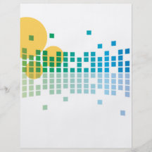 rainbow sound waves II abstract Flyers