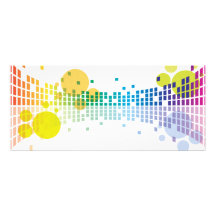 rainbow sound waves II abstract Personalized Announcement