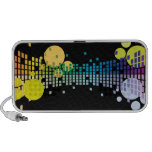 rainbow sound waves on black iPhone speakers