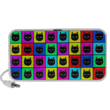 Rainbow Square Cat Pattern Portable Speaker
