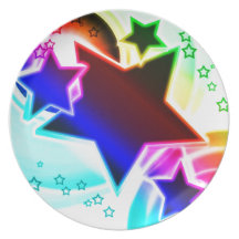 Rainbow Stars Dinner Plates