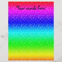 Rainbow stars pattern flyer design