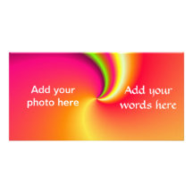 Rainbow Swirl Background Picture Card