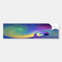 Rainbow Swirl Bumper Sticker