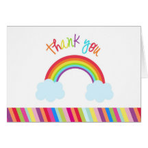 Rainbow Thank You Note cards