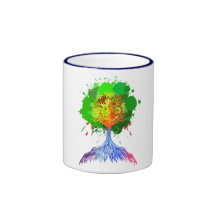 Rainbow Tree of Life Coffee Mugs
