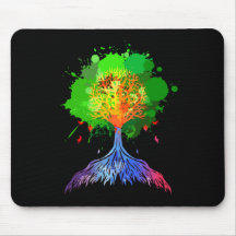 Rainbow Tree of Life Mousepads