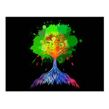 Rainbow Tree of Life Postcards