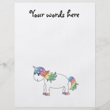 Rainbow unicorn custom flyer