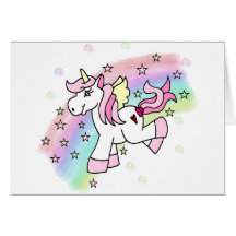 Rainbow Unicorn Greeting Card