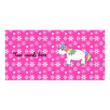 Rainbow unicorn photo card