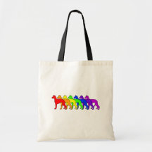 Rainbow Whippet Canvas Bag