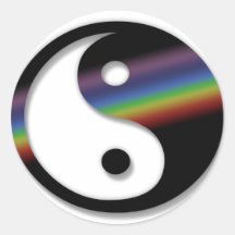 Rainbow Yin Yang Sticker