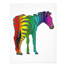 rainbow zebra custom announcements