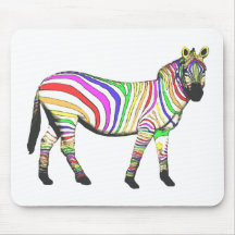 Rainbow Zebra Mouse Mats