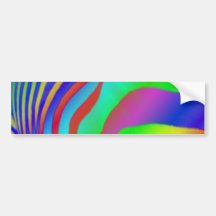 Rainbow Zebra Print Bumper Sticker
