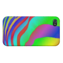 Rainbow Zebra Print iPhone 4/4S Cover