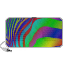 Rainbow Zebra Print Mp3 Speakers