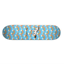 Rainbow zebra skateboard decks
