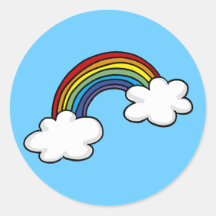 Rainbows & clouds stickers