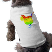 Rainbows Tropical Drink Dog Tee Shirt