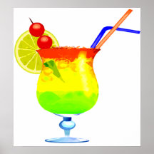 Rainbows Tropical Drink Posters