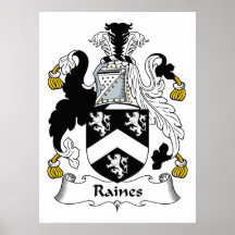 Raines Family Crest Print