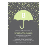 Raining Love Bridal Shower Invitation (Green)