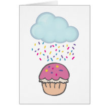 Raining Sprinkles on Cupcake Card