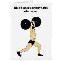 Raising the bar birthday card