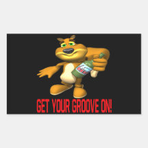 Rally Squirrel Rectangular Sticker