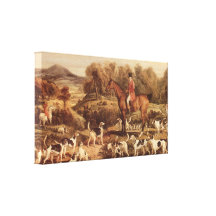 Ralph Lambton and his Hounds by James Ward Gallery Wrap Canvas