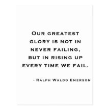 Ralph Waldo Emerson - Motivation Quote Post Card