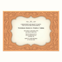 Ranch Style Light Brown Western Invitations invitations