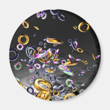 Random Rings Fridge Magnets