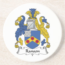 Ranson Family Crest Beverage Coasters