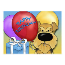 Rappy Rirthday - Airedale Terrier Custom Announcement