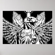 Raptor Jesus Loves You Posters
