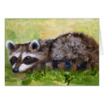 Rascal aceo Racoon Blank Card
