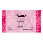 Raspberry and pink damask business card