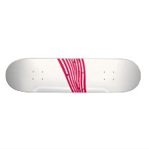 Raspberry Boulevard Striped Music Logo Skate Board Deck