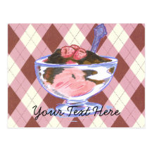 Raspberry Icecream Postcard