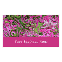 Raspberry Pink, Green, Black Business Card