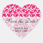 raspberry white bird damask sticker