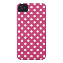 Raspberry Wine Red Polka Dot Iphone 4/4S Case iPhone 4 Cover