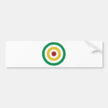 Rasta Bullseye Bumper Sticker