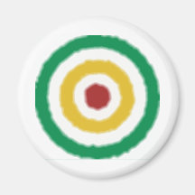 Rasta Bullseye Fridge Magnets