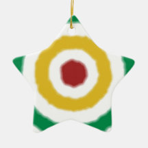 Rasta Bullseye Ornaments