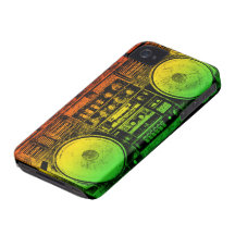 Rasta ghetto blaster Case-Mate iPhone 4 cases